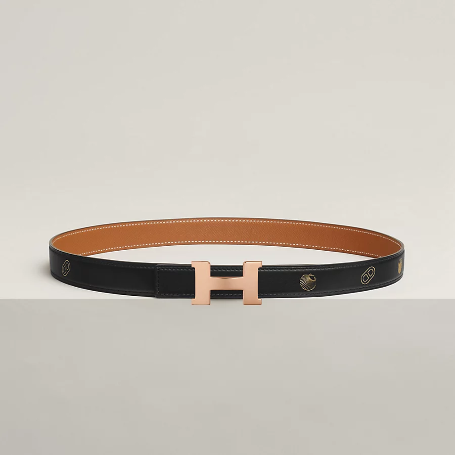 Mini Constance belt buckle & Hermès sur Mer reversible leather strap 24 mm - Image 1